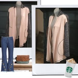 Oversized sporty cardigan